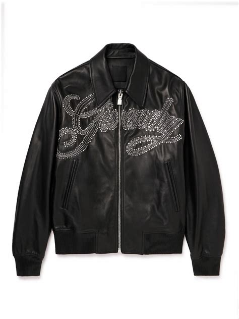 givenchy studded leather jacket|GIVENCHY Logo.